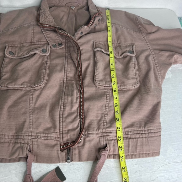 FREE PEOPLE OVERSIZE MILITARY UTILITY JACKET IN MAUVE SIZE SMALL - Picture 13 of 15